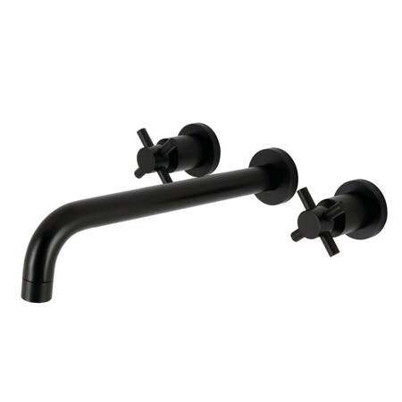 Kingston Brass KS8050DX Wall Mount Tub Faucet, Matte Black KS8050DX